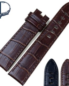 Pesno Genuine Leather Watch Band Black Brown Calf Skin Watch Strap