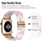 BONSTRAP Resin Watch Band with Metal Buckle for Apple Watch Series 4 3 2 1