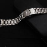 New Hot Sell Man Woman Silver Solid Stainless Steel Metal Curved End Watch Band