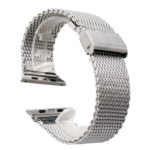 Silver/Black Shark Mesh Stainless Steel Apple Watch Band – Custom-Fit for Men & Women