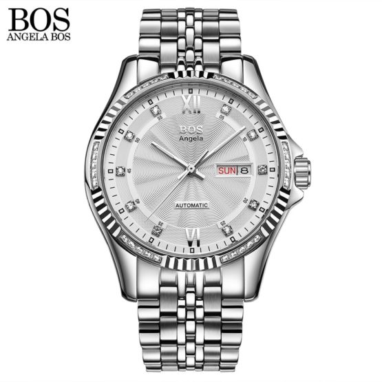 ANGELA BOS Stainless Steel 2018 Automatic Date Men Watch