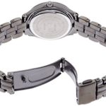 Women's Gunmetal Bracelet Watch: Purple Swarovski Crystal Accents for Stylish Timekeeping