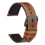 WOCCI Watch Band 20mm, Premium Saddle Style Vintage Leather Watch Strap