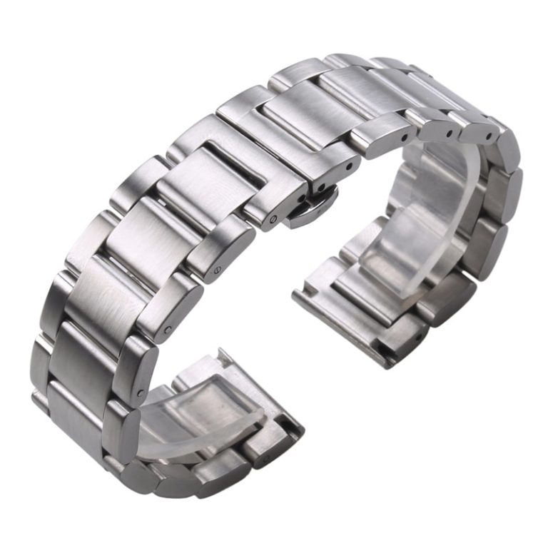 High-Quality Stainless Steel Metal Watch Bracelets for Men & Women - 18mm to 24mm