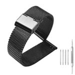 Milanese Mesh Stainless Steel Strap with Hook Buckle 22mm Classic Polished