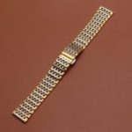 Original Silver and gold color watch Band Stainless steel metal bracelet