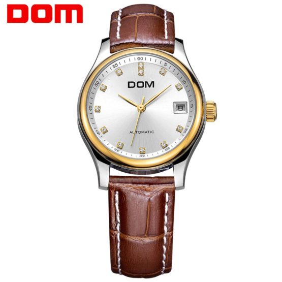 DOM luxury brand mechanical woman watch ladies wrist watches