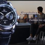 Forsining Two Eyes Calendar Display Fashion Design Waterproof Male Wrist Watch