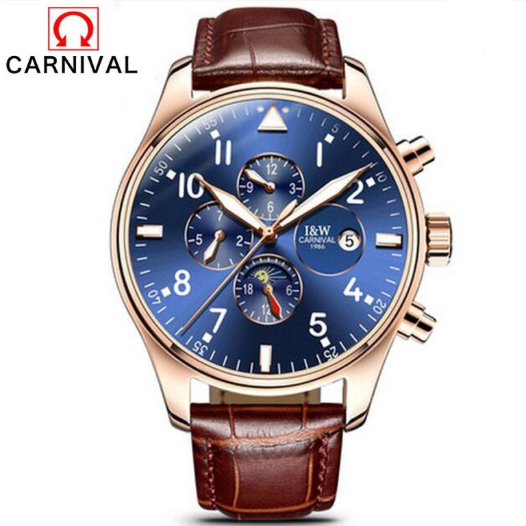 Carnival Top Brand Luxury Mens Watches Sapphire Fashion Mechanical Watch