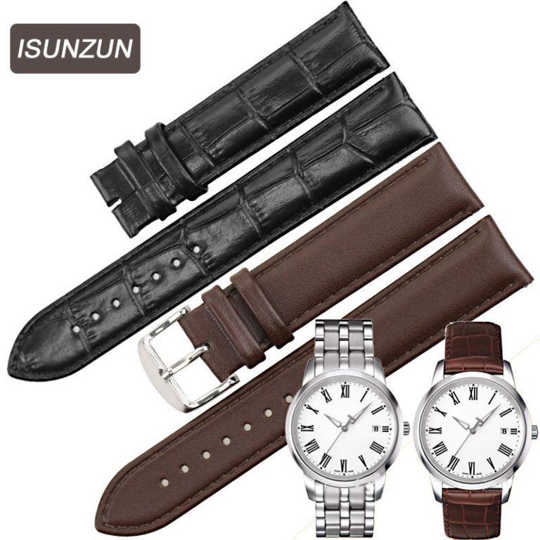 ISUNZUN For Men and Women Watch Strap For Tissot T033 Classic Series T033.410 Watchbands Styles Leather Watch Strap Watch Band ISUNZUN For Men and Women Watch Strap For Tissot