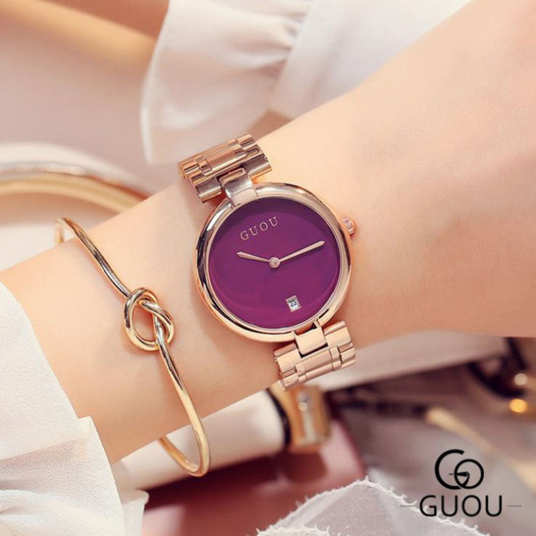 GUOU Watch Fashion Women's Watches Rose Gold Ladies Watch Wrist Watches Auto Date relogio feminino Clock Women reloj mujer saat 2 GUOU Watch Fashion Women's Watches Rose Gold Ladies Watch