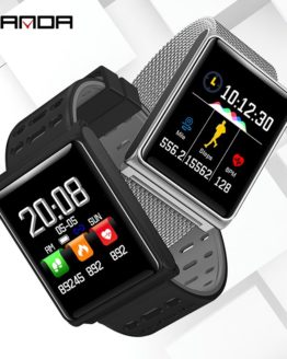 SANDA Silicone & Mesh Smart Watch Waterproof Heart Rate Monitor
