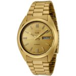 Seiko Men's Seiko 5 Automatic Gold Dial Gold-Tone Stainless Steel Watch