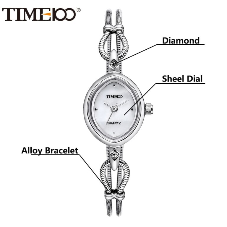 TIME100 Women Watches Silver Alloy Bracelet Shell Dial Ladies Waterproof Quartz Wrist Watches For Women relogio feminino 2 TIME100 Women Watches Silver Alloy Bracelet Shell Dial Ladies Waterproof