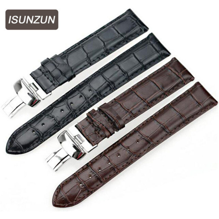 ISUNZUN Watch Band For Men And Momen For Tissot Gents T059507A 528A Black Leather Watch Strap Watches Accessories WatchBands ISUNZUN Watch Band For Men And Momen