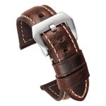 Carty Mens Watch Strap Oil Wax Calfskin Handmade Leather Watch Band