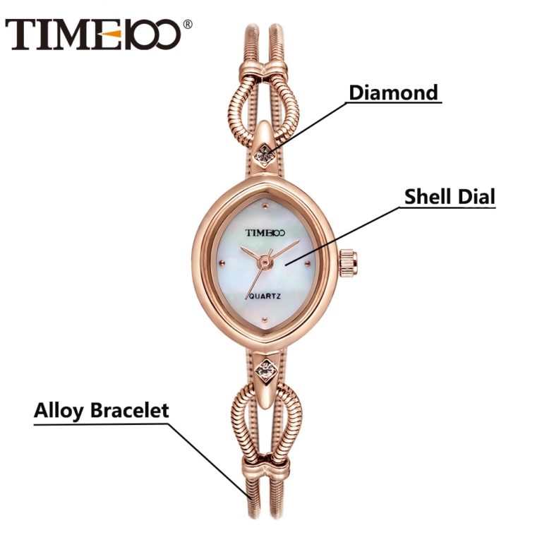 TIME100 Women Watches Shell Dial Gold Alloy Bracelet Quartz Wrist Watches For Women relogio feminino orologio donna 2 TIME100 Women Watches Shell Dial Gold Alloy Bracelet Quartz Wrist