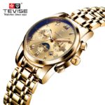 TEVISE Skeleton Tourbillon Mechanical Watch Automatic Men Classic