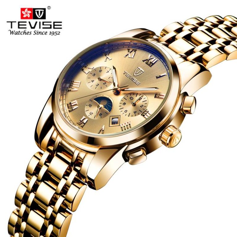TEVISE Skeleton Tourbillon Mechanical Watch Automatic Men Classic