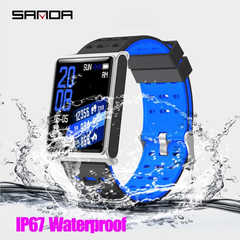 SANDA Silicone & Mesh Smart Watch N98 IP67 Waterproof Heart Rate Monitor