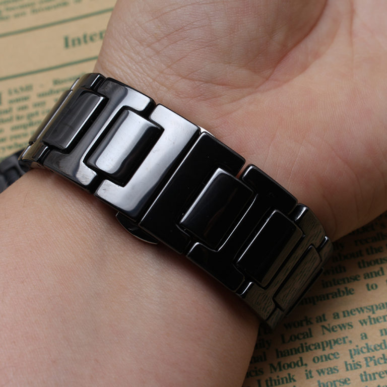 New Top quality Black Ceramic watcbands strap Belt bracelet band women men