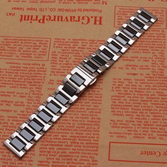 NEW Stainless steel Watchband wrap ceramic Watch accessories