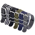 NATO Strap 6 Packs 18mm Watch Band Nylon Replacement Watch Straps