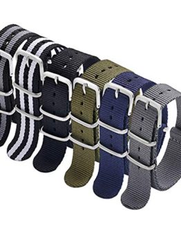 NATO Strap 6 Packs 18mm Watch Band Nylon Replacement Watch Straps