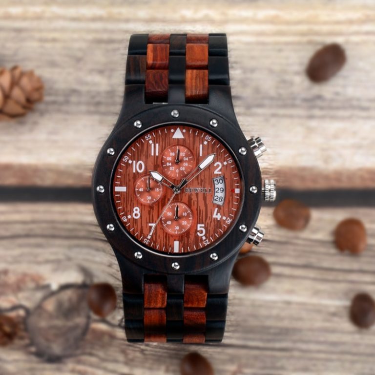 BEWELL Luxury Brand Men's Wood Quartz Wrist Watch Men Sport Waterproof Watch Man Chronograph Clock Relogio Masculino 109D 2 BEWELL Luxury Brand Men's Wood Quartz Wrist Watch Men Sport