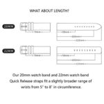 LEUNGLIK 20mm Watch Band Quick Release Leather Watch Bands