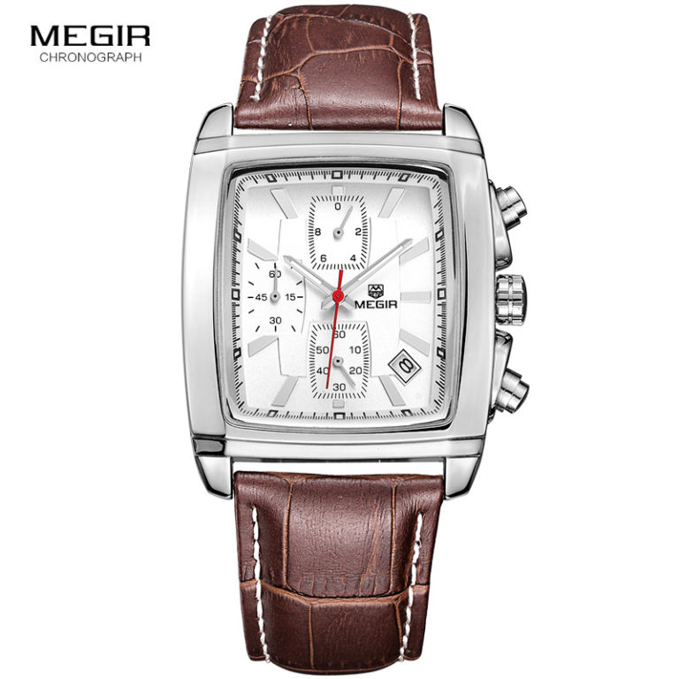 megir fashion casual military chronograph quartz watch men luxury waterproof analog leather wrist watch man free shipping 2028 megir fashion casual military chronograph quartz watch