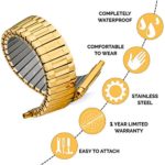16-22mm, Men’s Stretch Watch Band, Flex Radial Expansion Replacement Strap