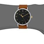 Timex Unisex Fairfield 41 Brown Leather Slip-Thru Strap Watch