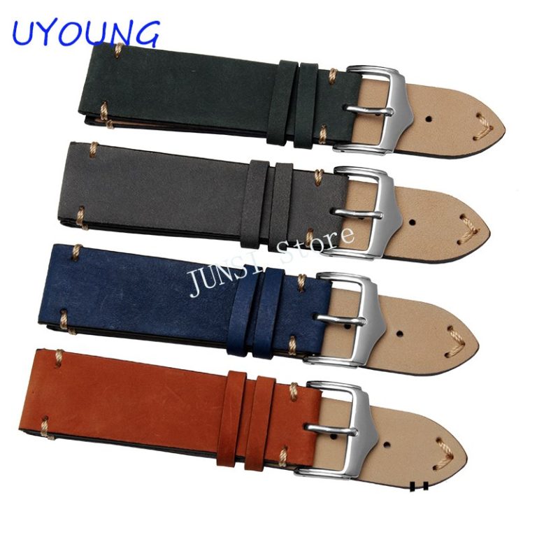 UYOUNG Watchband High Quality Scrub Genuine Leather Watch band