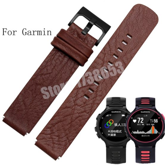 Quality Genuine Leather Watch band 22*15mm For Garmin