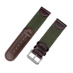 IVAPPON Men's Calfskin Leather and Nylon NATO Watch Strap