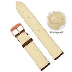 TStrap 20mm Brown Leather Watch Bands Replacement Watch Strap
