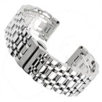 20mm 22mm 24mm Solid Stainless Steel Watch Band Silver