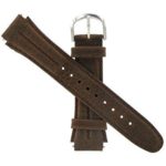 Watch Band 18mm Genuine Leather/Nylon Brown Sport Replacement