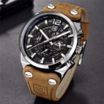 Command Attention: BENYAR Chronograph Men’s Watch with Genuine Leather Strap