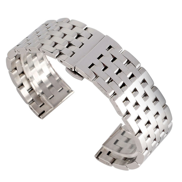 20mm 22mm Solid Stainless Steel Watch Band Wrist Mens Strap High Quality