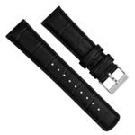 Barton Alligator Grain - Quick Release Leather Watch Bands in Black 20mm: Elevate Your Style with Luxury Leather