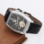 GOER Tourbillon Mechanical Watches PU Leather Strap Automatic Mechanical