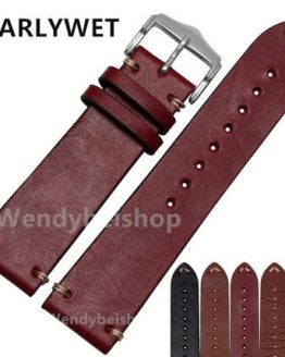 CARLYWET Man Women Handmade C Leather VINTAGE Wrist Watch Band Strap