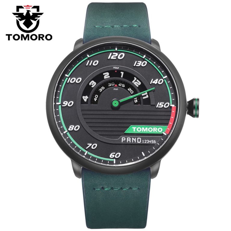 TOMORO Men's Unique Racing Car 3D Design Cow Leather Strap Luxury Fashion Sports Black Quartz Wrist Watch 2017 Brand New TMR1017 2 TOMORO Men's Unique Racing Car 3D Design Cow Leather Strap Luxury Fashion