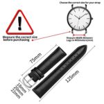 SONGDU Quick Release Leather Watch Band, Full Grain Genuine Leather
