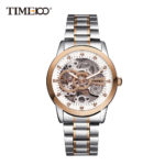 TIME100 Fashion Men's Mechanical Self-Wind Skeleton Space Watch