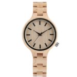 Full Wooden Watch Simple Creative Women Quartz Bracelet Dress Wrist Watch