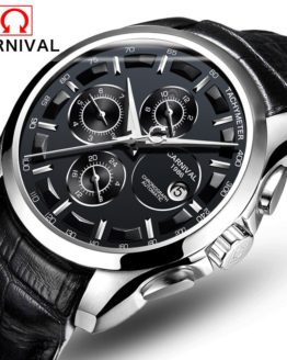 CARNIVAL Top Brand Luxury Fashion Leather Men Watch Casual Business Style