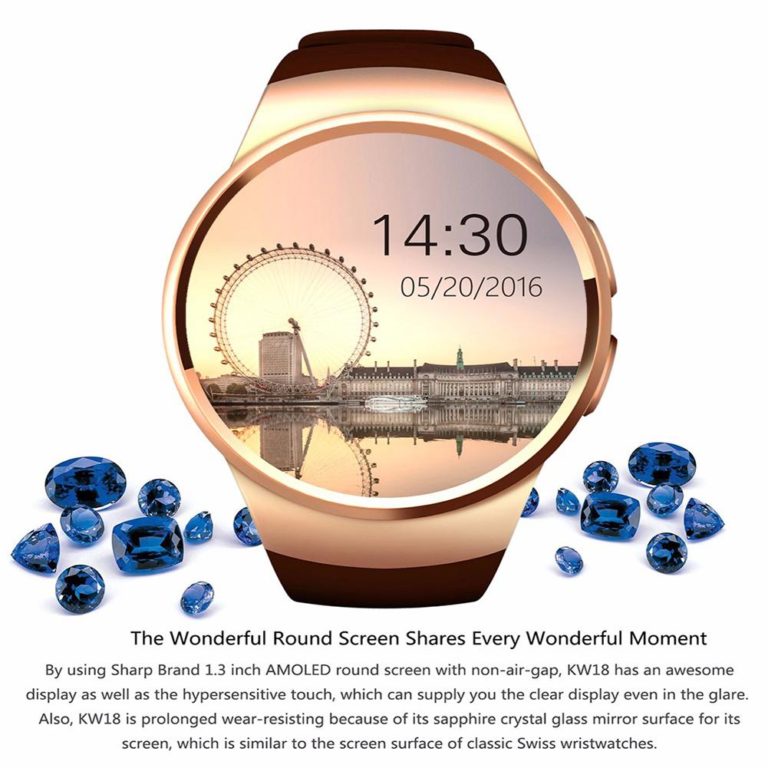 KW18 Smart Watch Men Support SIM TF Card Bluetooth Call Heart Rate Pedometer Sport Waterproof Smartwatch For Android IOS KW18 Smart Watch Men Support SIM TF Card Bluetooth Call Heart Rate
